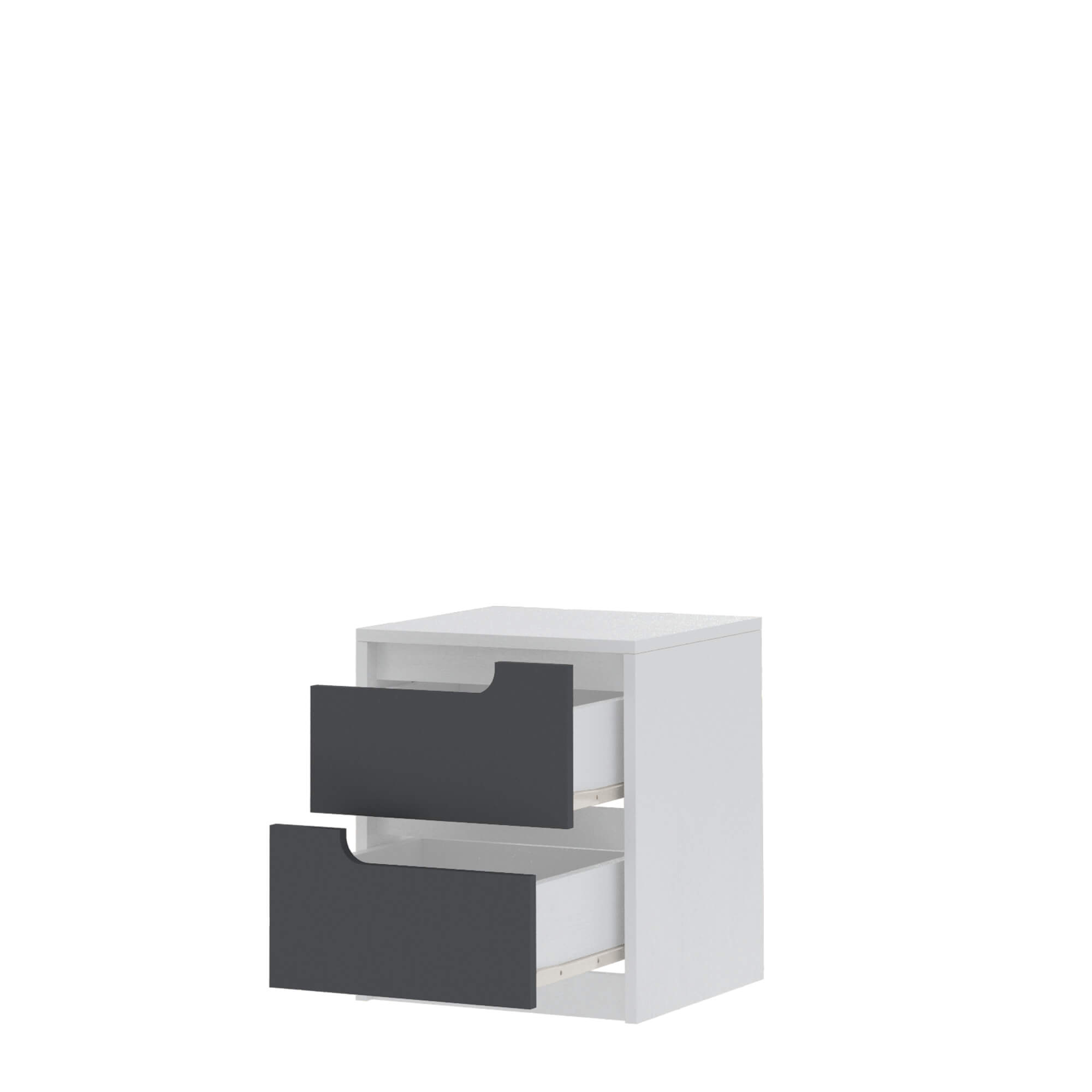  Гавана тумба прикроватная белый/графит серый