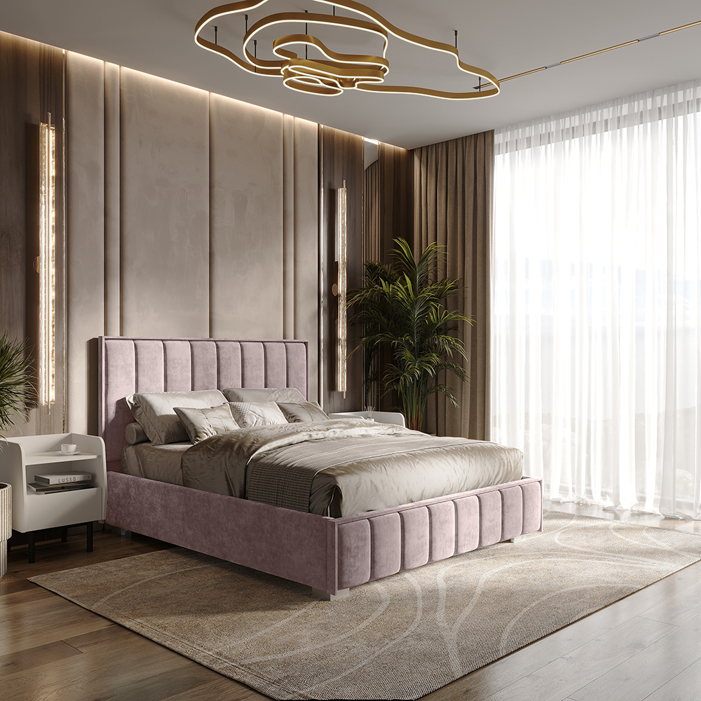 Кровать 1,4 м Мирабель КР-11 шарли пинк