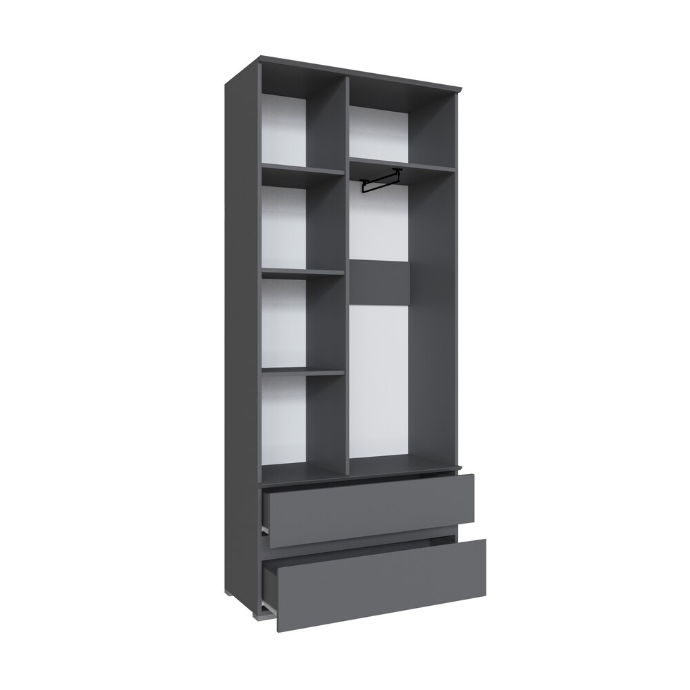 Плейона Шкаф графит серый