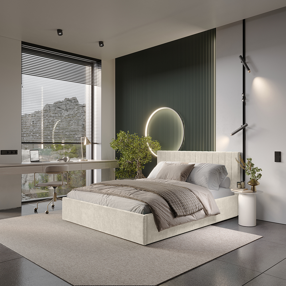 Кровать Хлоя 1,6 м миндаль