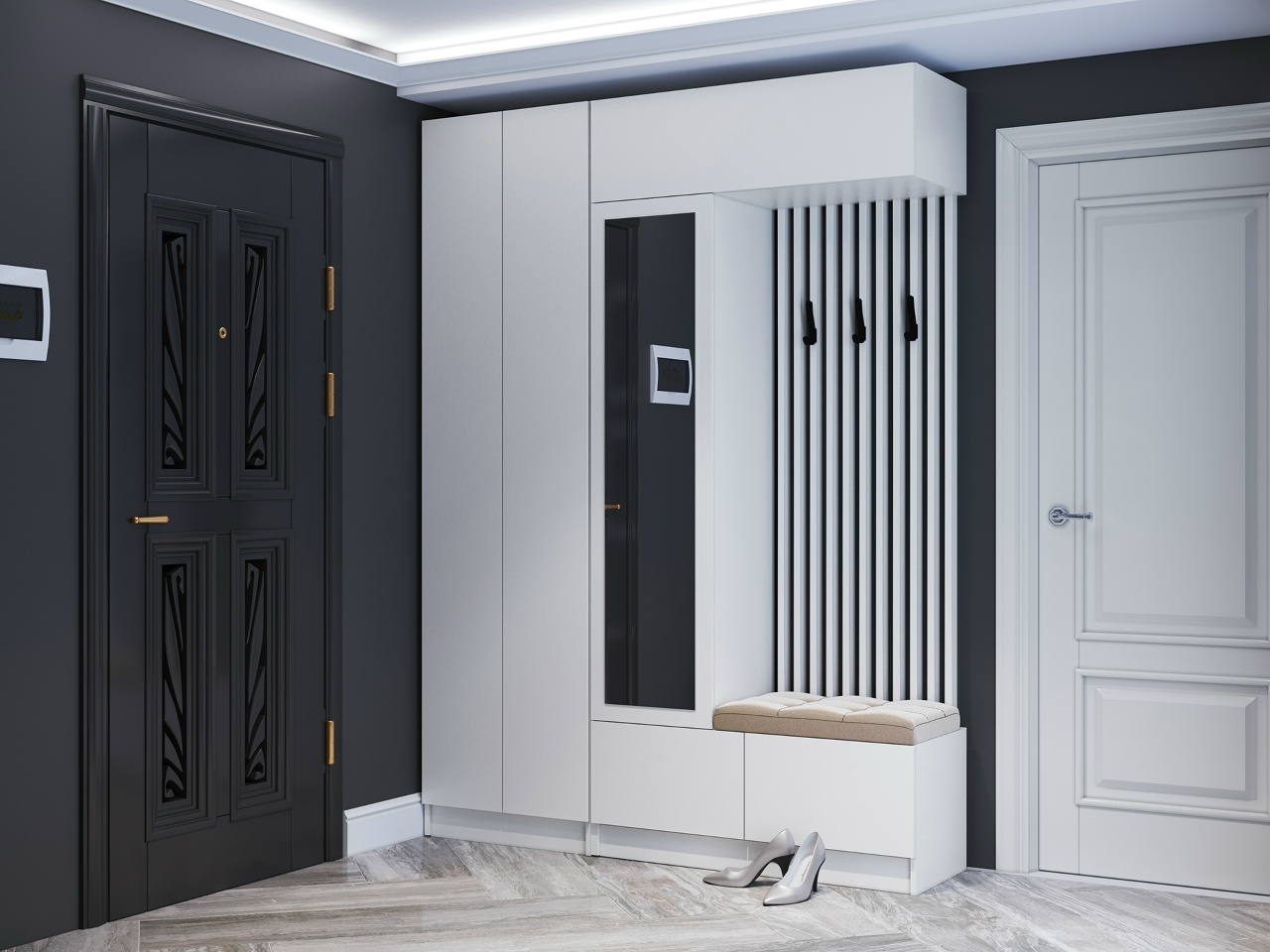 Прихожая Руэлла белый