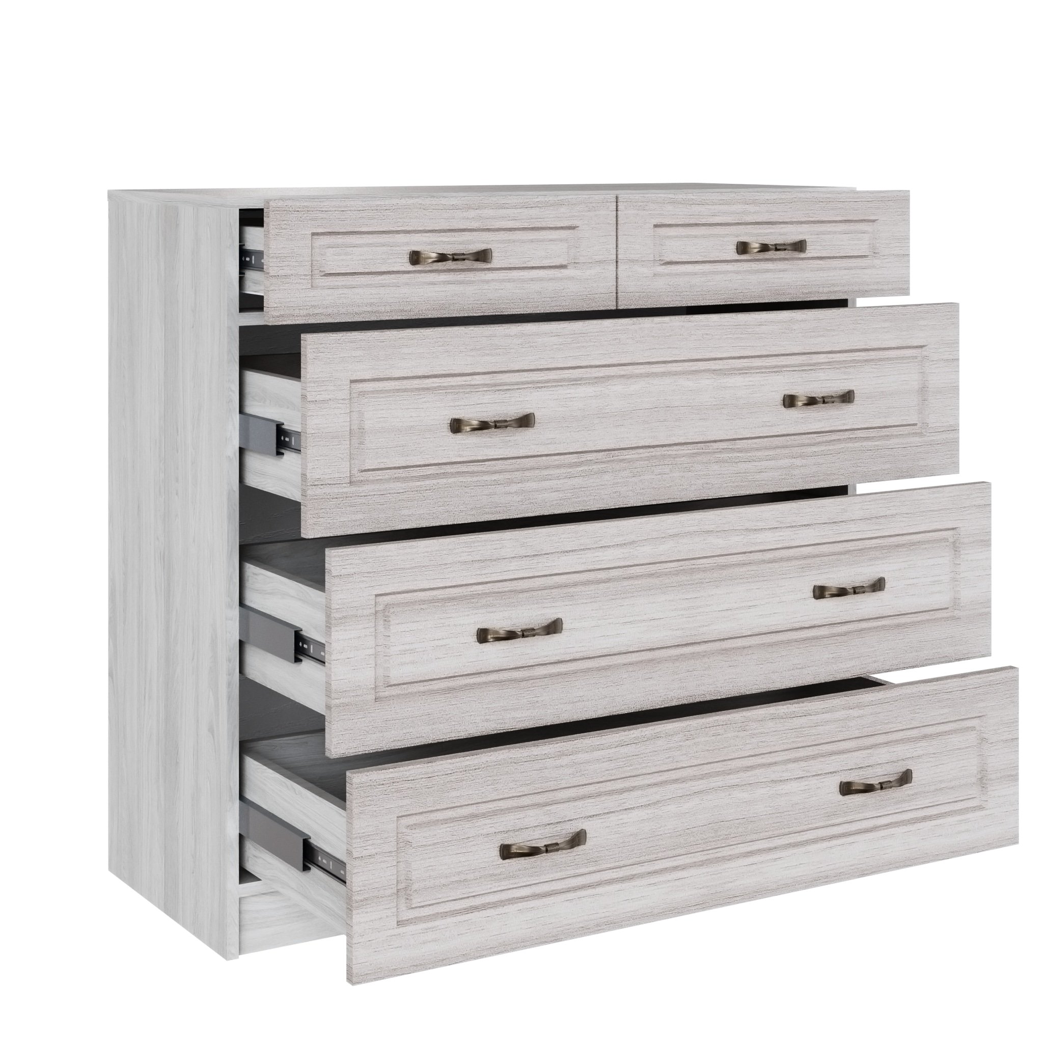 Комод Апполия 5 ящиков ясень анкор светлый/сандал