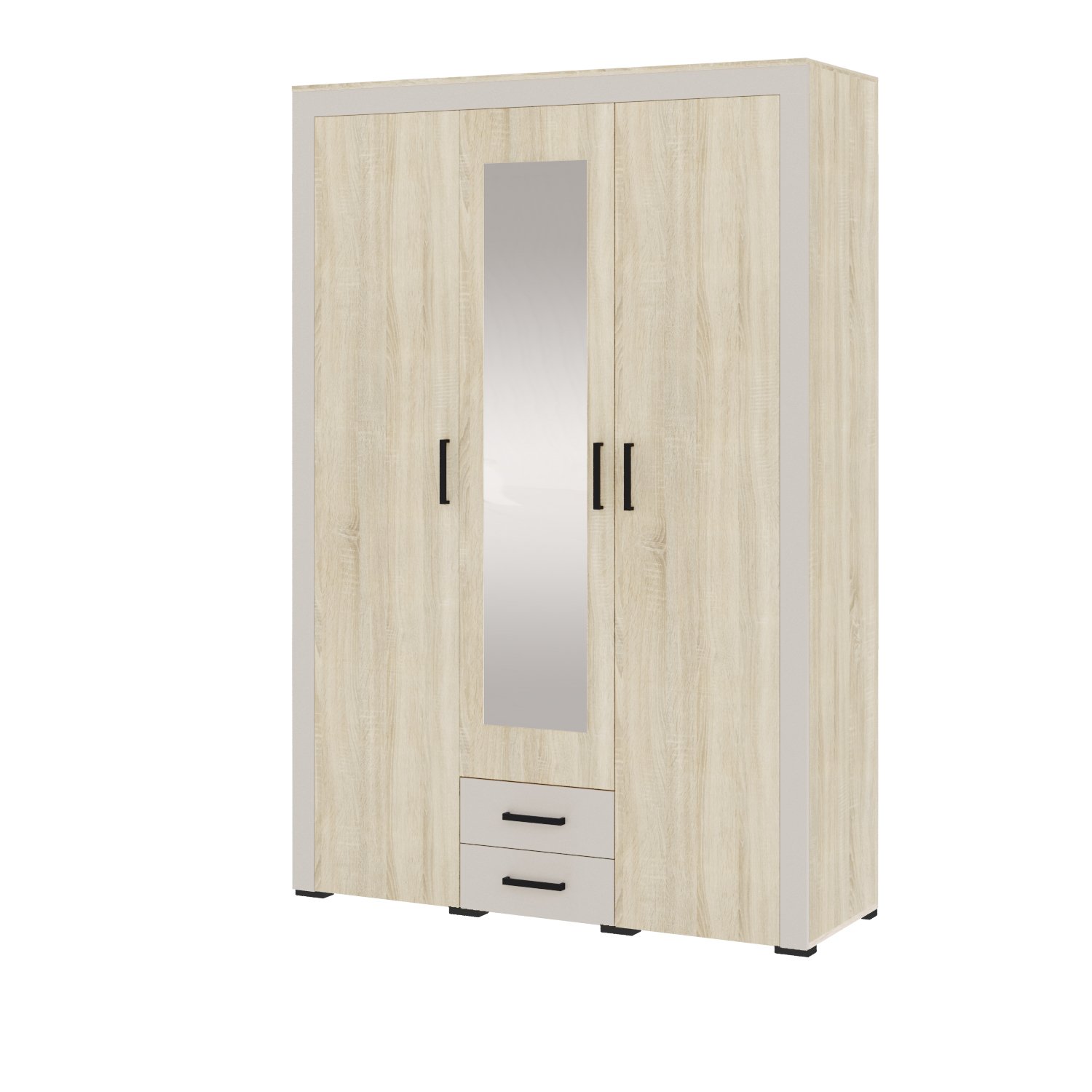  Адель шкаф 3-х ств дуб сонома/кашемир