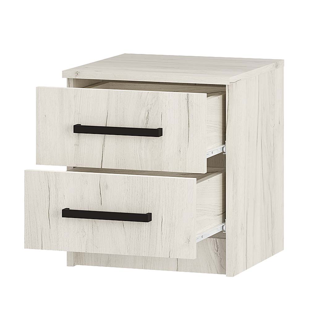 Фиеста Тумбы прикроватные дуб крафт белый 2 шт