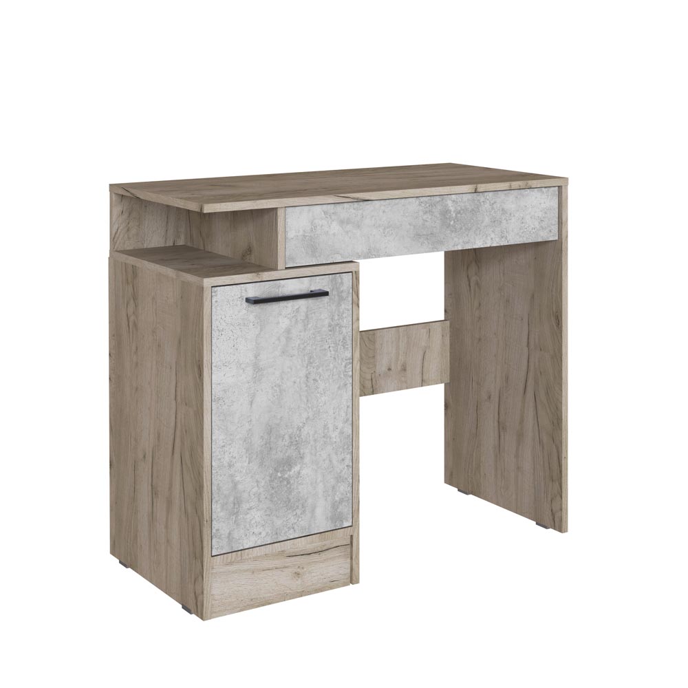 Вегас Стол косметический дуб крафт серый/цемент