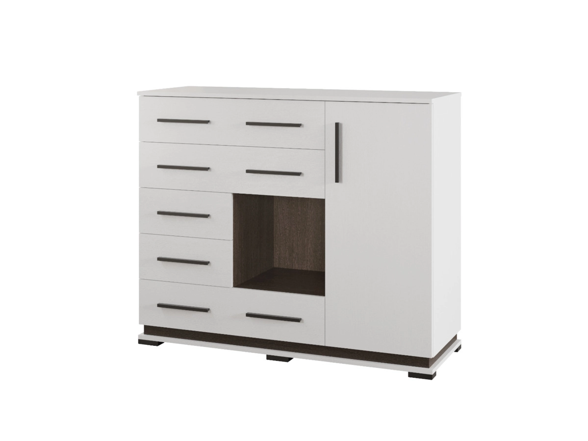 Модена комод МК-2 белый/венге