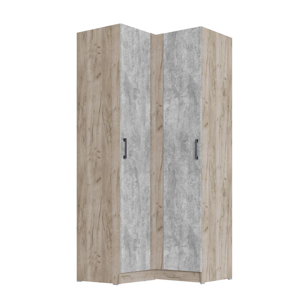 Вегас Шкаф угловой дуб крафт серый/цемент