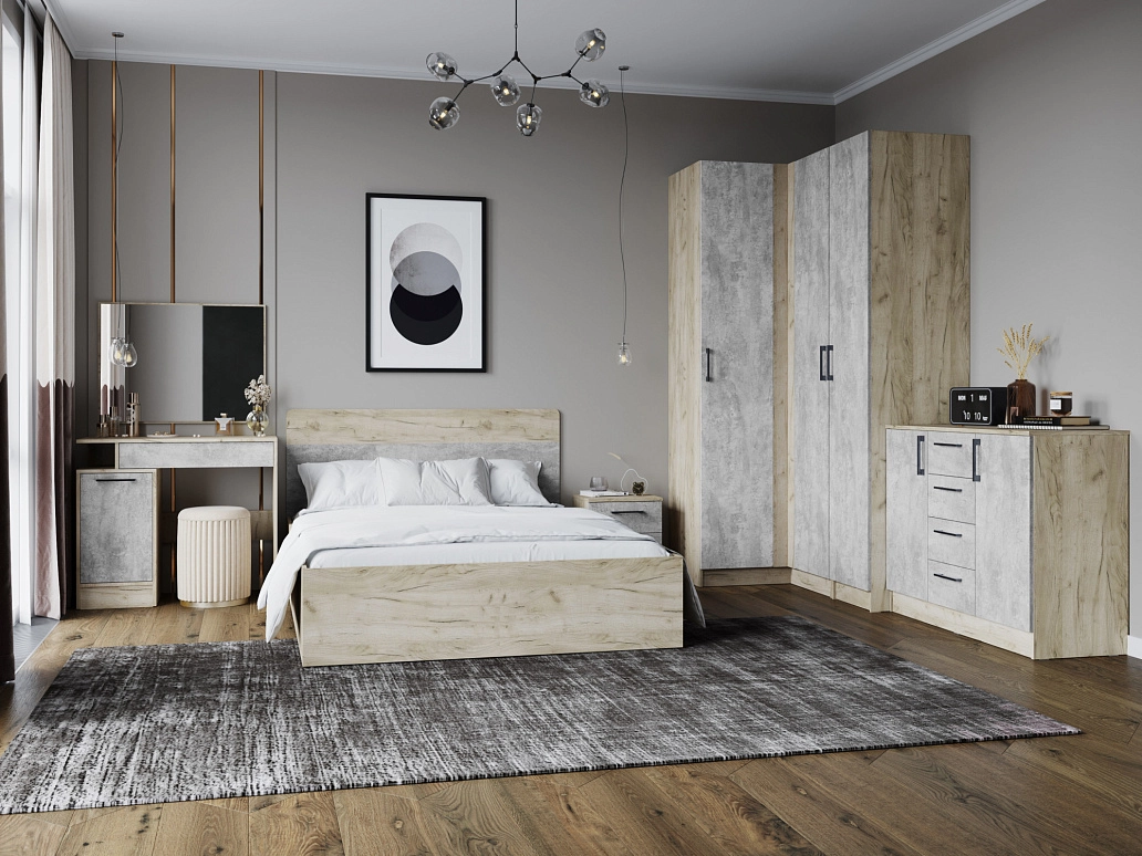 Спальня Вегас Дуб крафт серый/Цемент