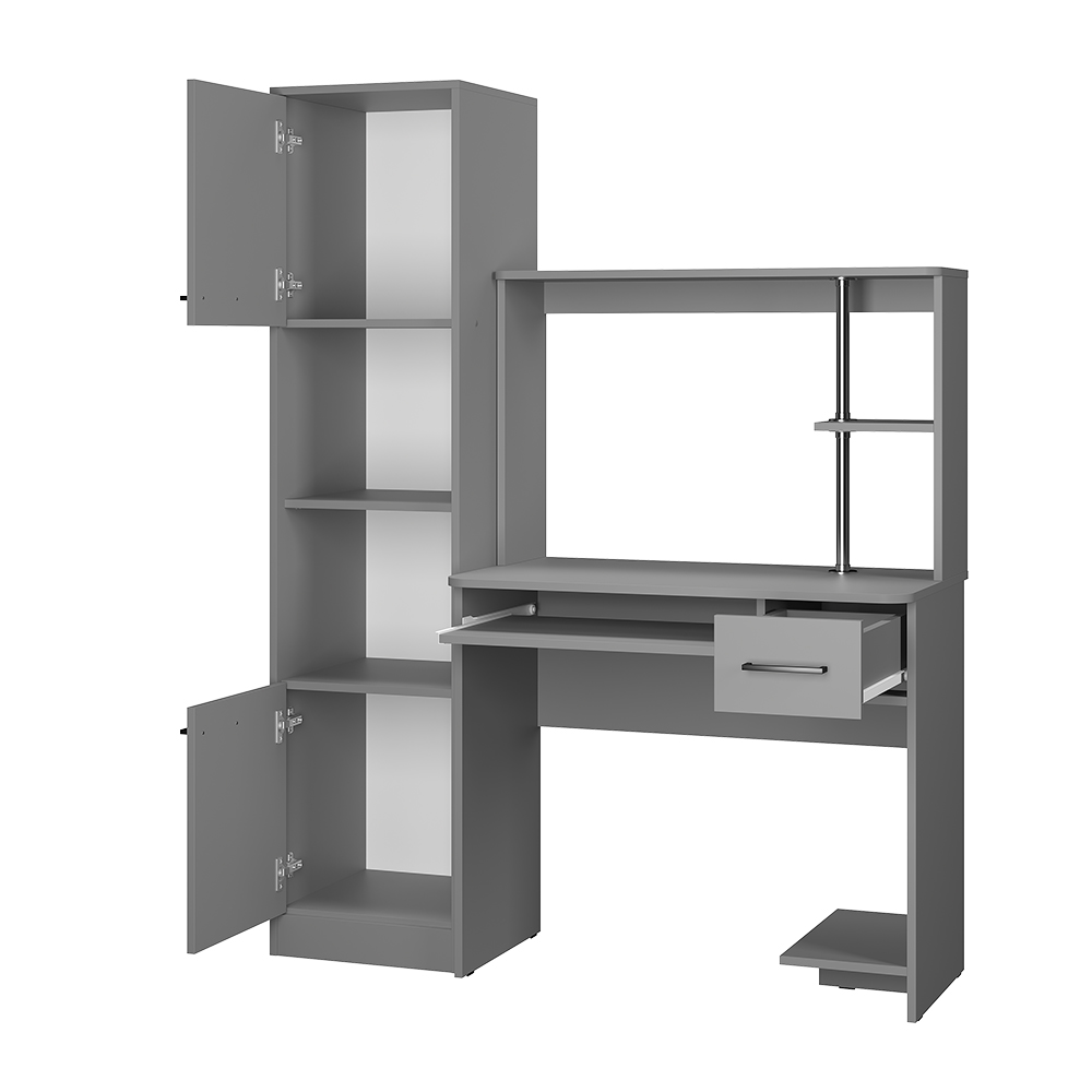 Стол компьютерный Дебют с пеналом графит