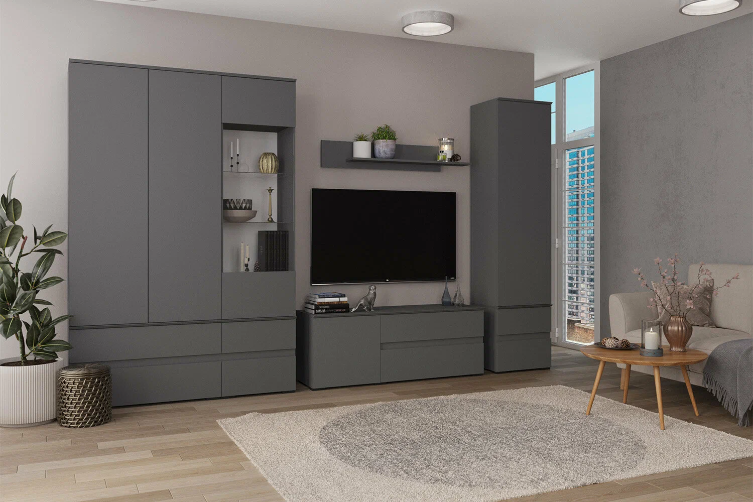 Гостиная Плейона графит