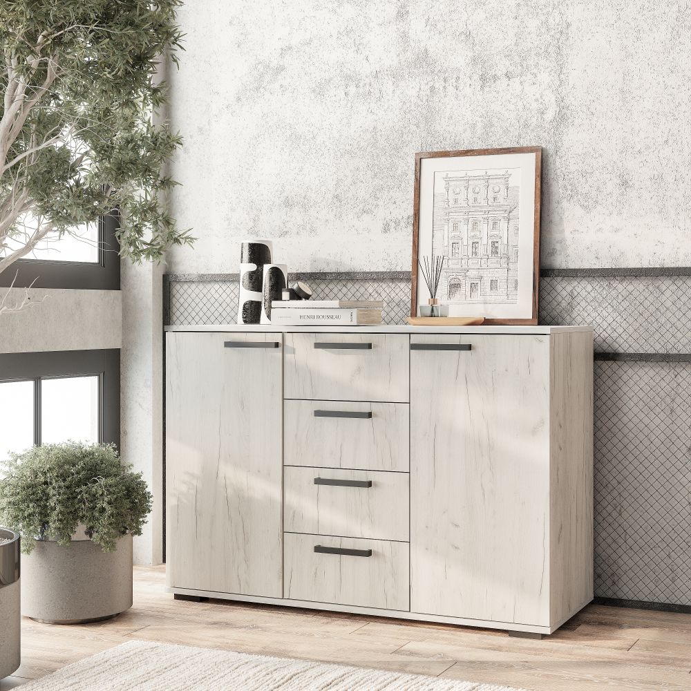 Комод Стандарт-2 NEW дуб крафт белый