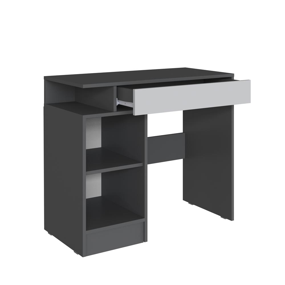  Вегас Стол косметический графит серый/камень сер