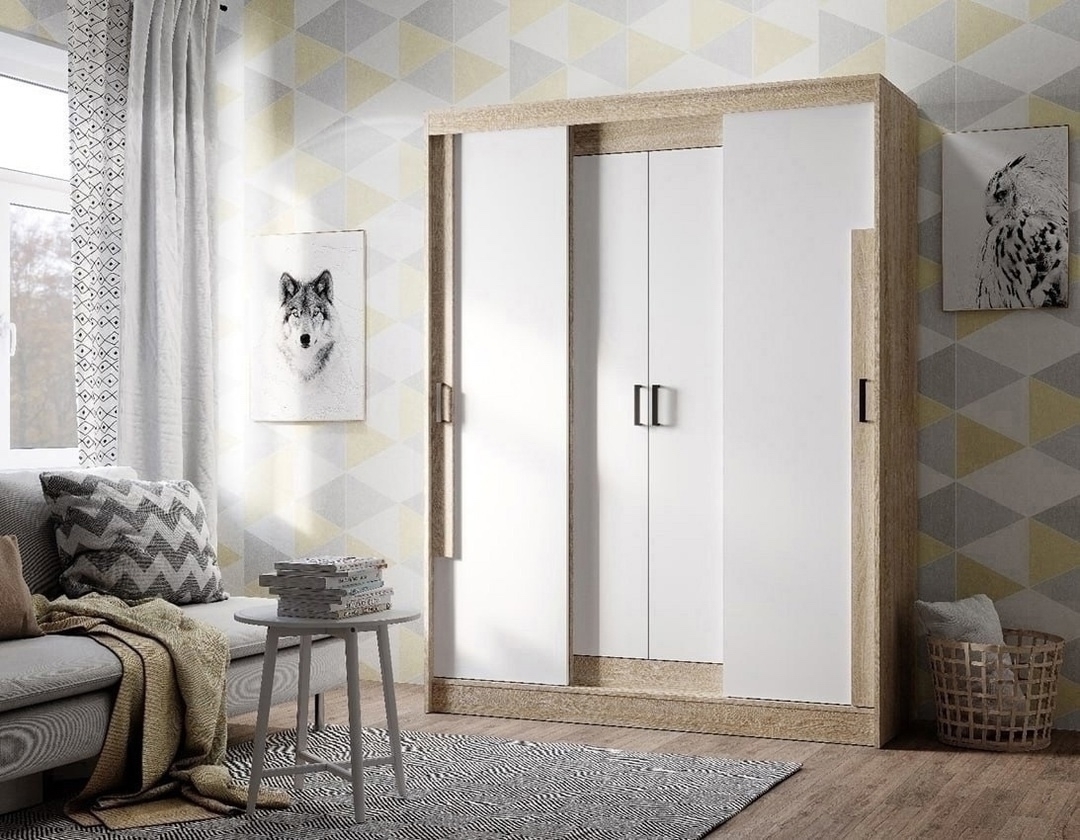 Шкаф-купе Смарт ШКК-06 дуб сонома/белый