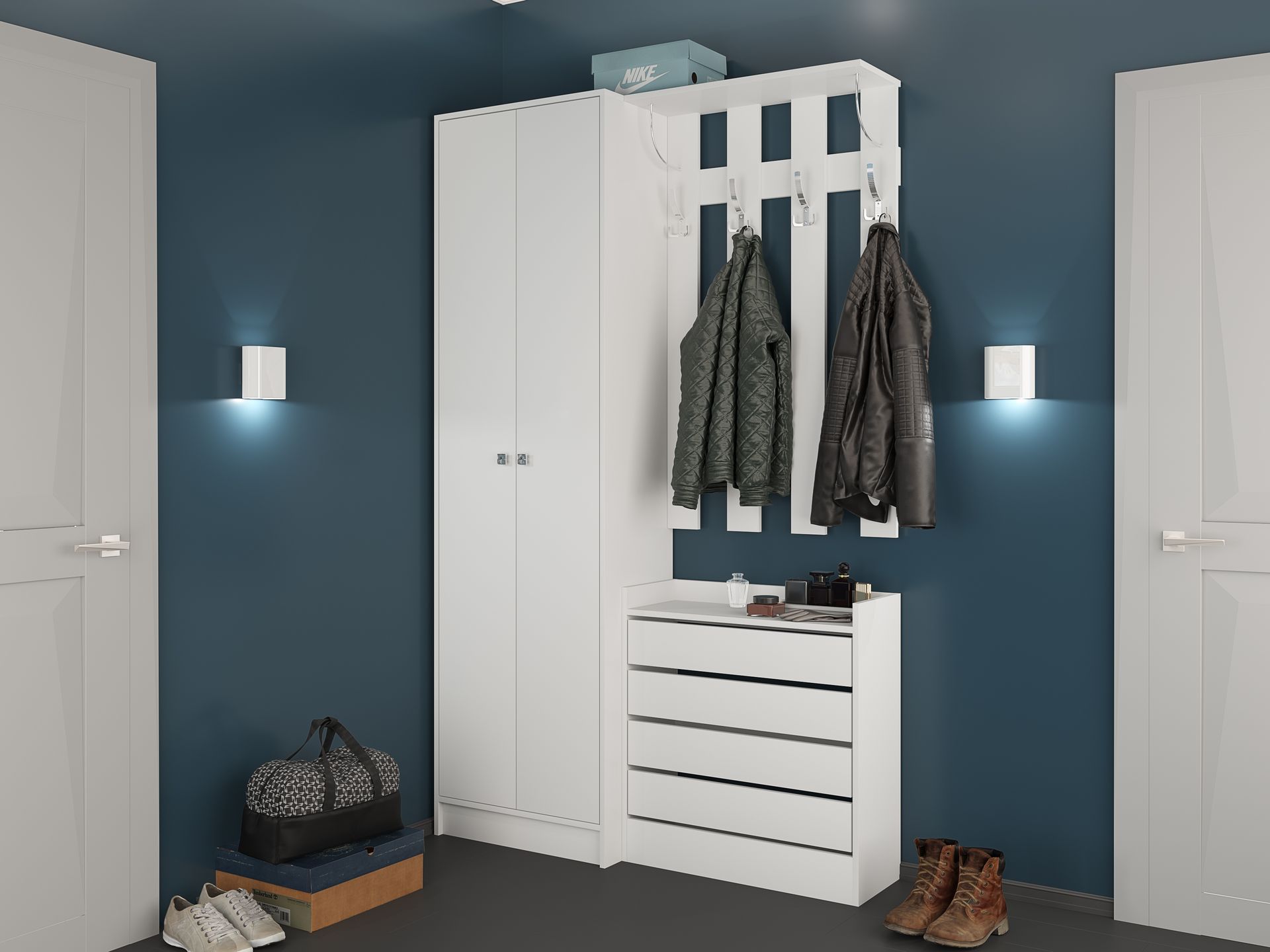 Прихожая Ямайка Белая