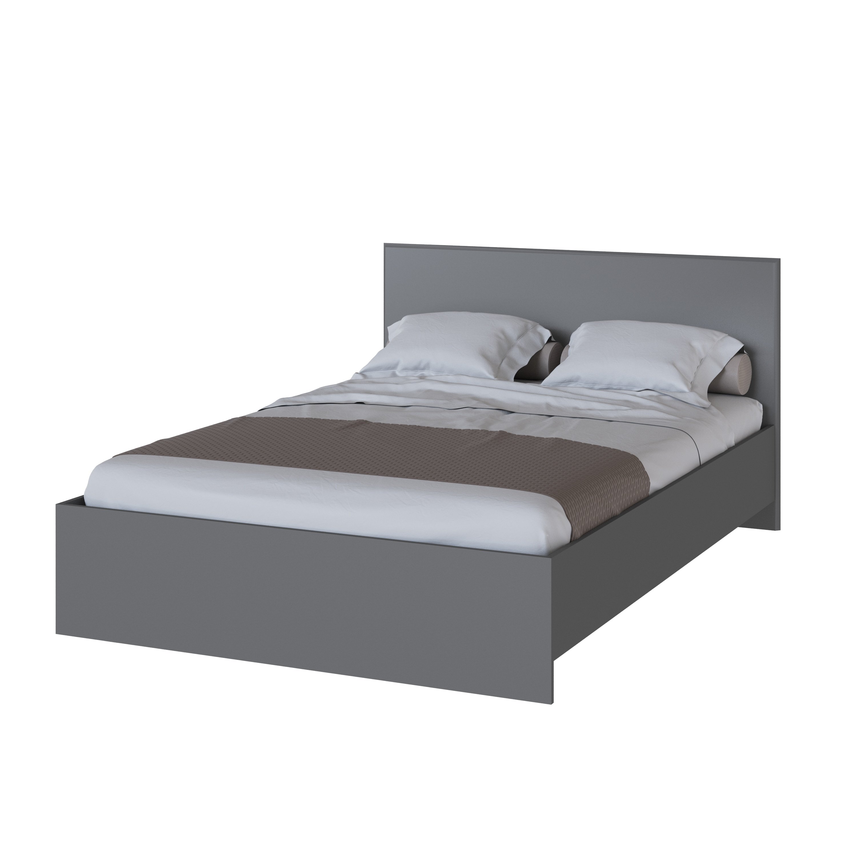 Плейона Кровать 1400 графит серый