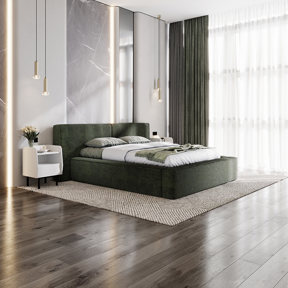 Кровать 1,6 м Релакс КР-20 зеленый изумруд