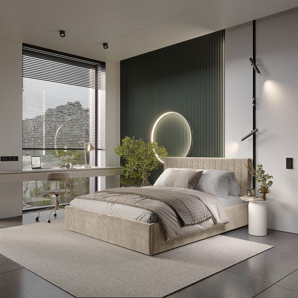 Кровать Хлоя 1,6 м мокко