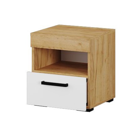 Адель тумба прикроватная дуб крафт золотой/белый