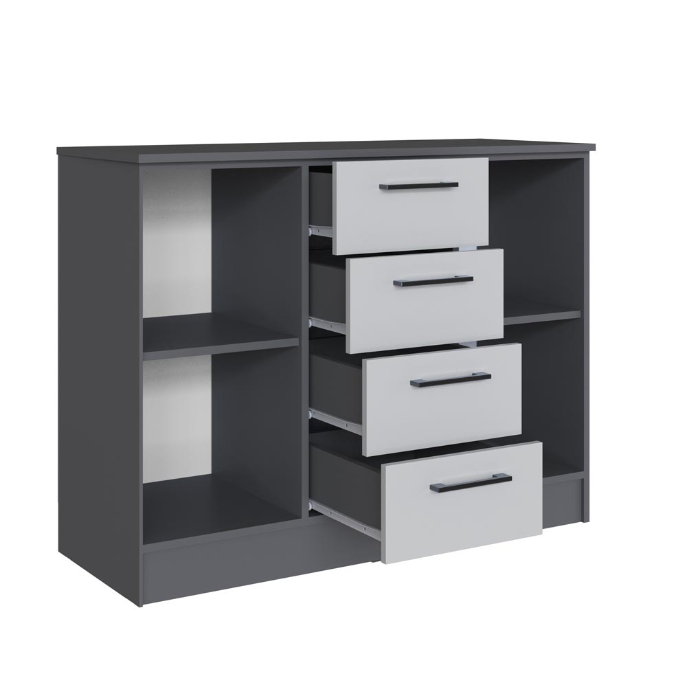  Вегас Комод графит серый/камень серый