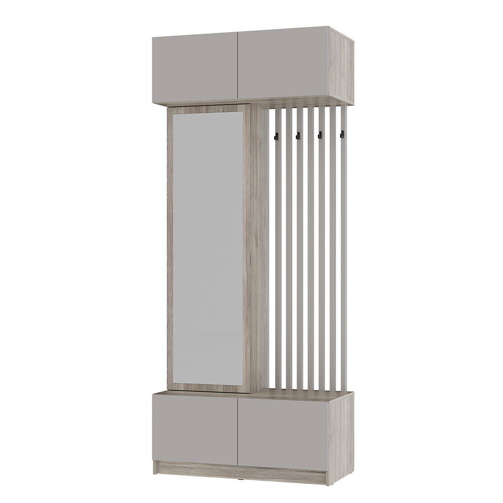 Прихожая Багира ПР-03 дуб смоки/кашемир