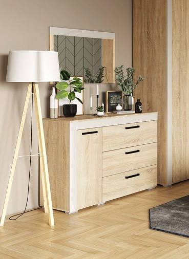 Адель зеркало дуб сонома/кашемир