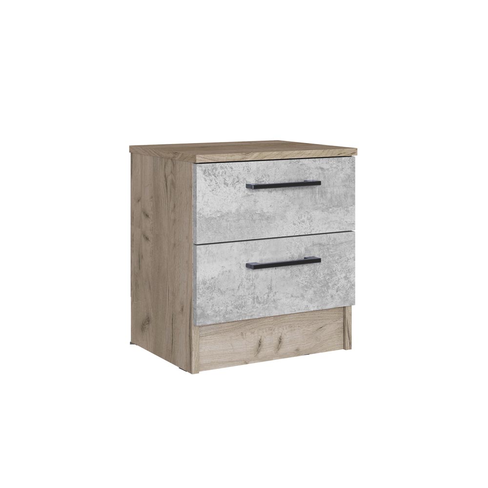 Вегас Тумба прикроватная дуб крафт серый/цемент