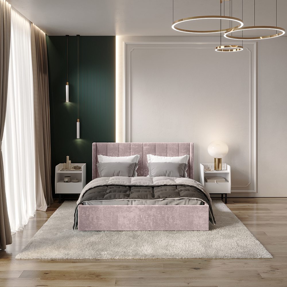 Кровать 1,4 м Версаль КР-13 шарли пинк