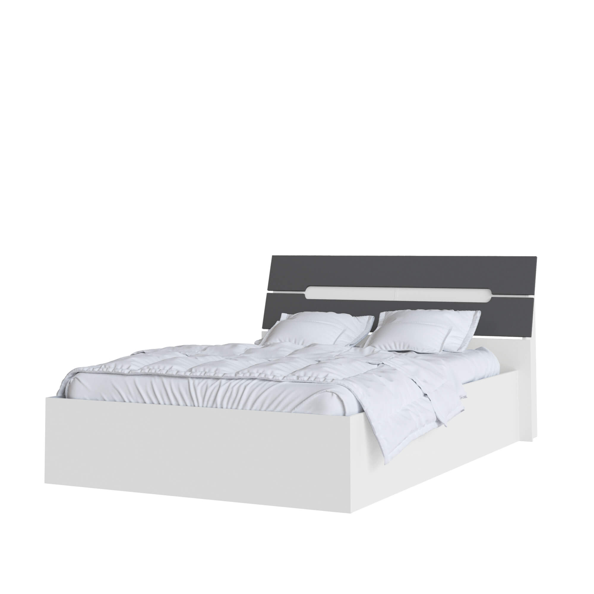 Гавана кровать (1,6м) белый/графит серый