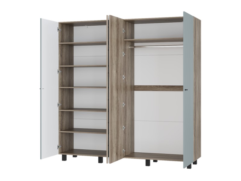 Шкаф 4-х створчатый Олива ШК-13 эвкалипт софт