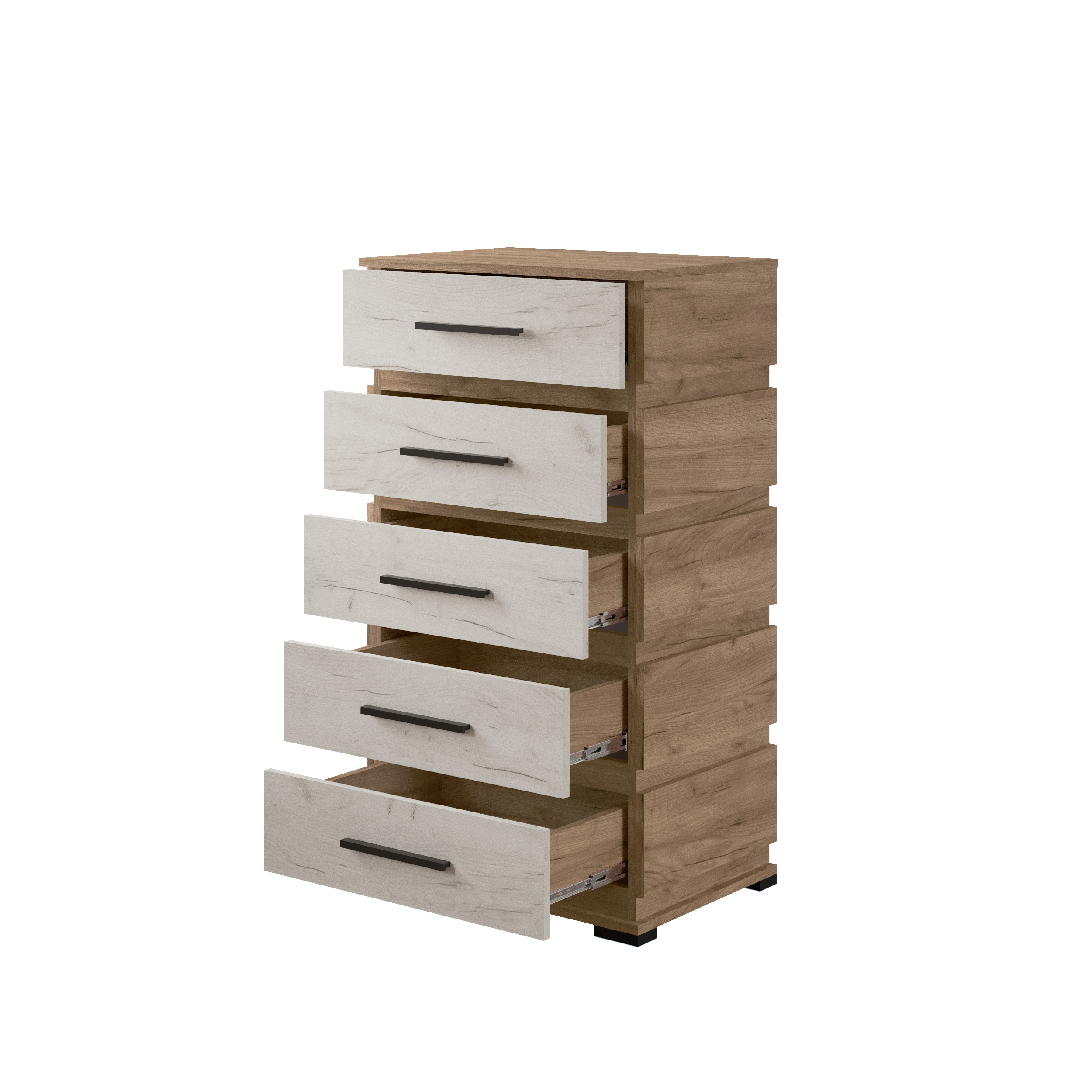 Модена комод МК-1 Дуб крафт табачный/Дуб крафт бе