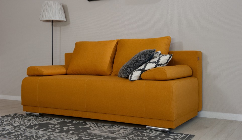 Капри диван прямой (Тип A, Savana plus (yellow), 