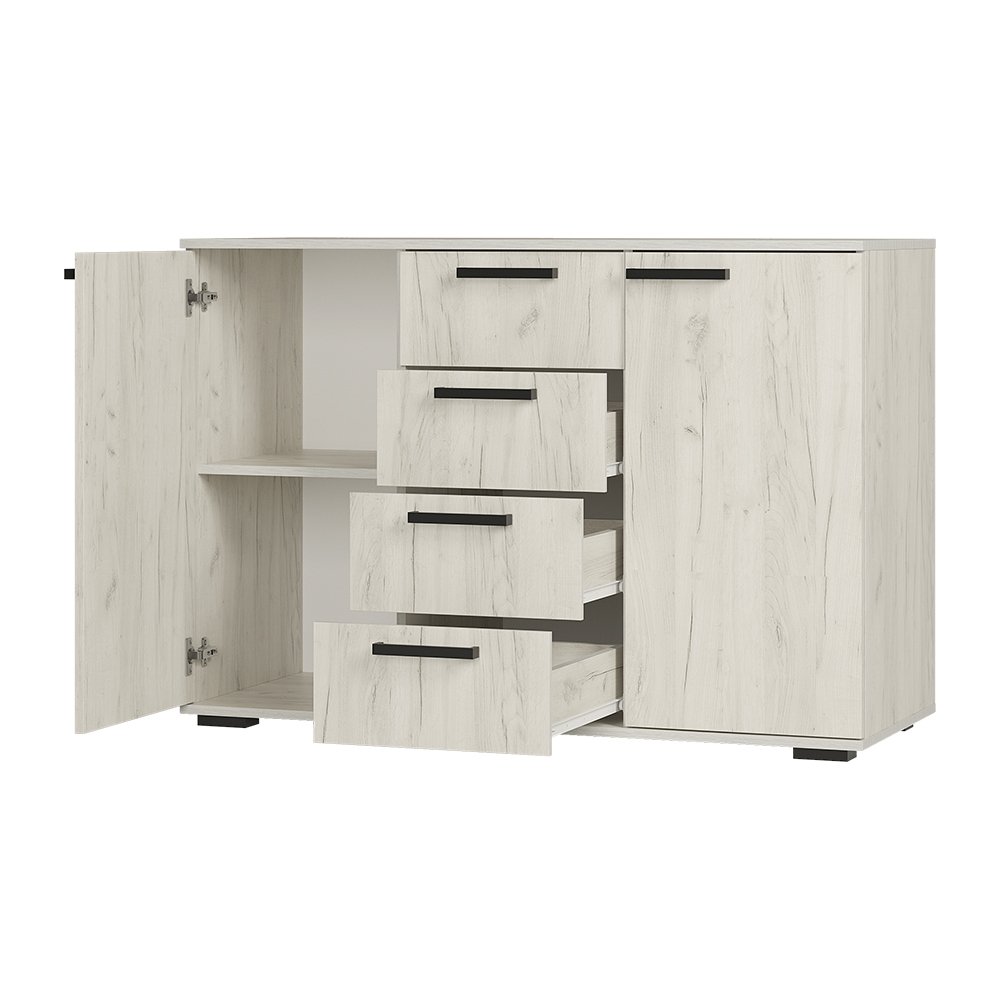 Комод Стандарт-2 NEW дуб крафт белый