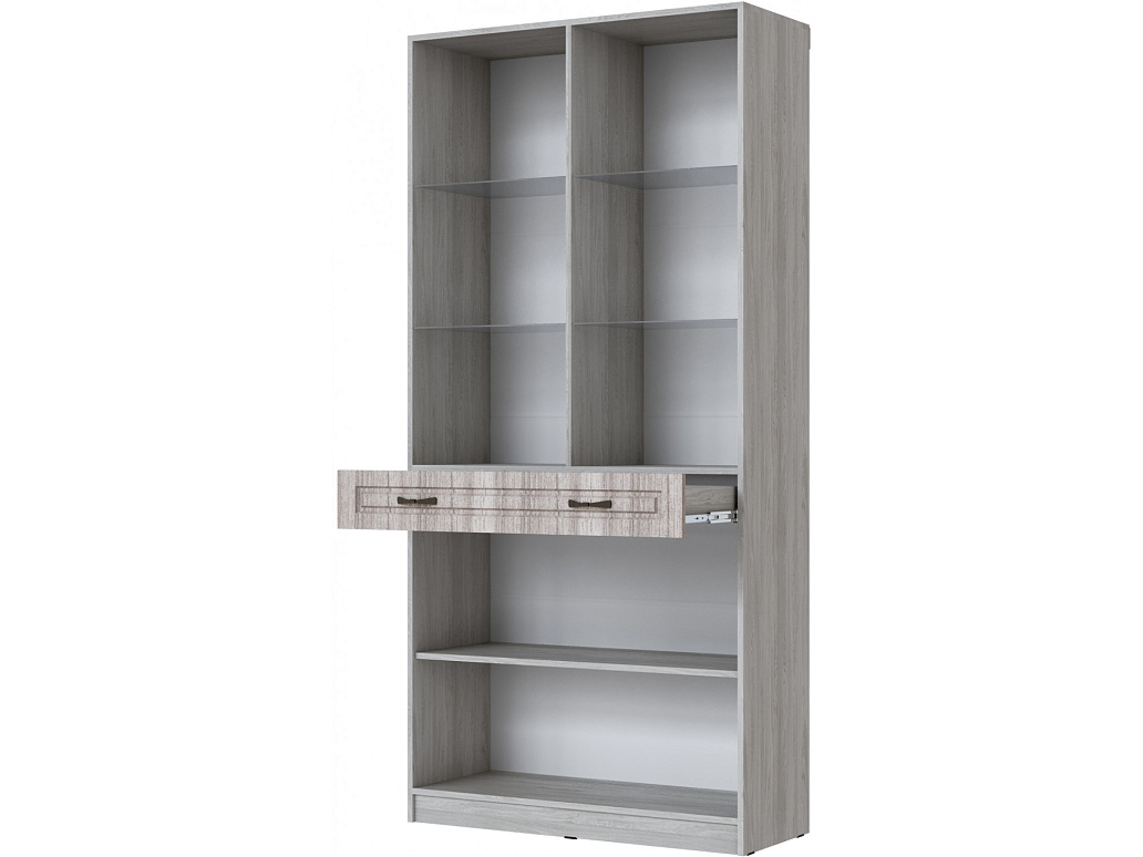 Дублин Шкаф 2-х ств. дуб крафт серый/цемент