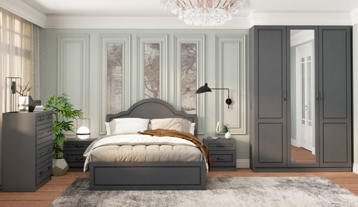 Спальня Апполия графит