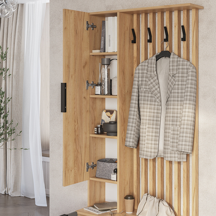 Прихожая Сандра ПР-03 крафт/белый