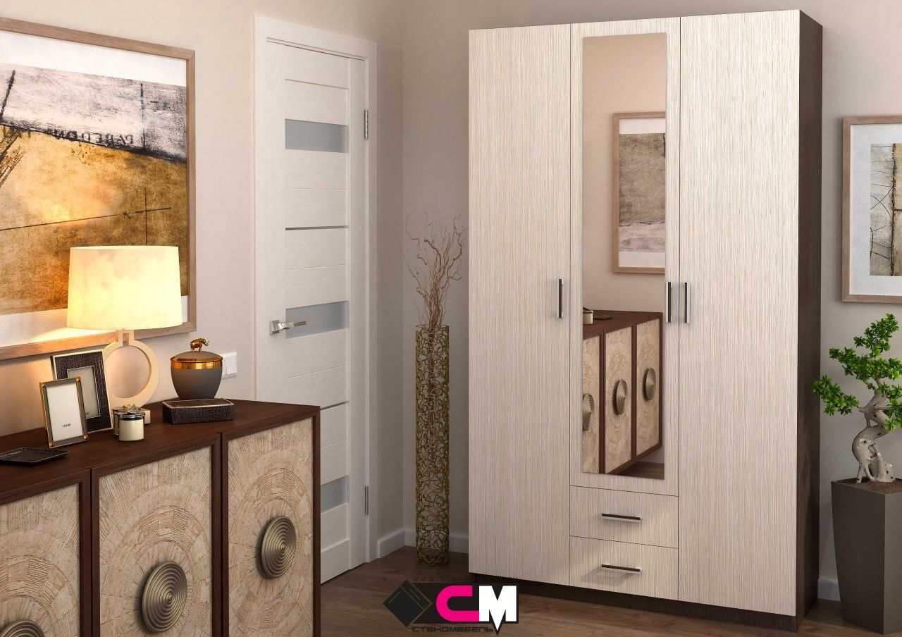 Шкаф Трио венге/белфорт