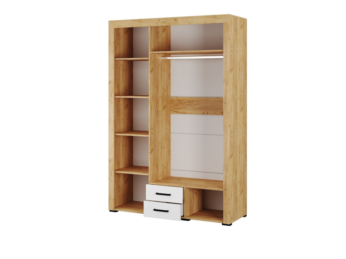 Адель шкаф 3-х ств дуб крафт золотой/белый