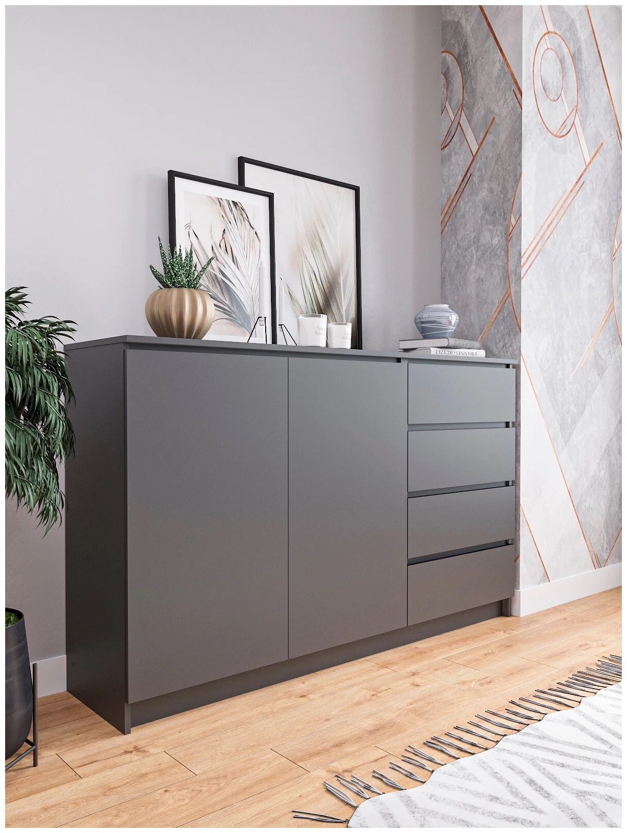 Мадера Комби 1 1600*990*420 (лдсп графит новый)