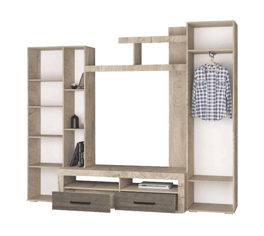 Гостиная Марсель-4 дуб крафт серый/графит серый