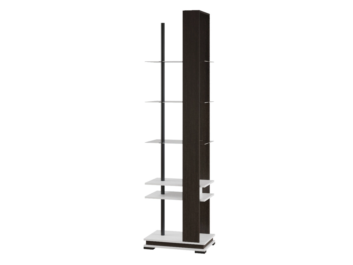 Модена стеллаж МС-1 белый/венге